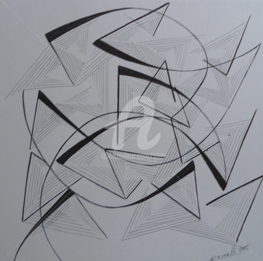 素描, 20x20x20 cm, 2015 ghyslaine leonelli - 其他, 抽象主义