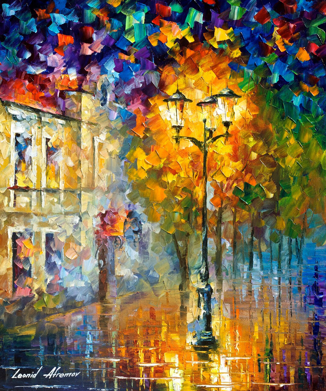 strong light — palette knife oil painting on canvas by leonid
