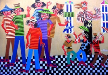 AECIO TEMA CARNAVAL DE OLINDA A VENDA COM AJUR SP 40x60 cm ©2011 by Arte Naif