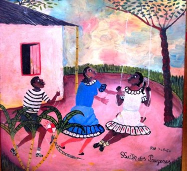 HEITOR DOS PRAZERES TEMA BRINCADEIRA DE CRIANÇAS A VENDA COM AJUR SP 50x40 cm ©2011 by Arte Naif