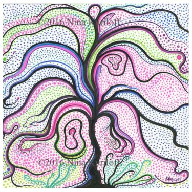 Dottiest Tree 8x8 in ©2016 by Nina Kuriloff