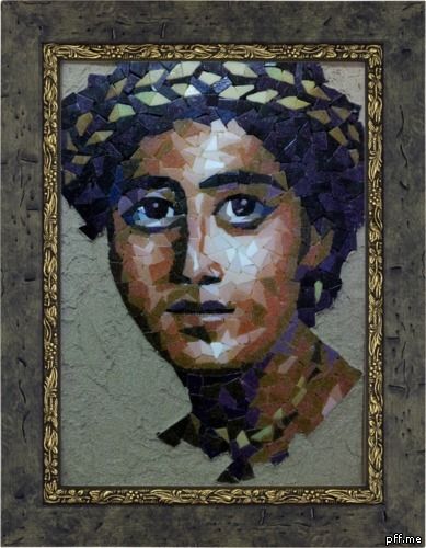 portrait of Fayoum-mosaic - Artcraft, 32x46x2 cm ©2015 by <b>Mina nashed</b> - - 8766766_28624940-g63cwmi-1375736989
