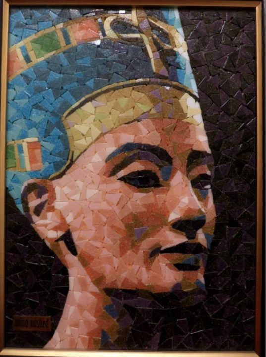 Queen Nefertiti - Artcraft, 34x47x1.5 cm ©2015 by <b>Mina nashed</b> - Figurative - 8874775_1505322-589007497861023-1503181196365262258-n