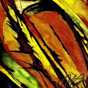 Pittura intitolato "WC Yellow Shifting…" da Steven W Pollard, Opera d'arte originale