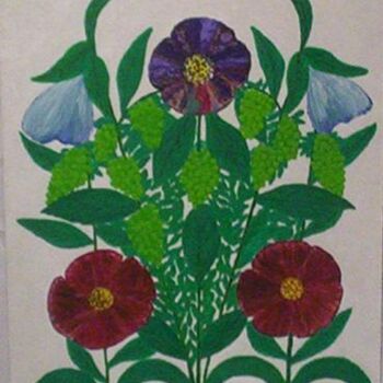 Painting titled "bouquet 1" by Victoria Fadhila Abessi, Original Artwork
