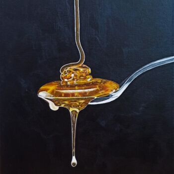 Pittura intitolato "Honey Drip" da Asma ., Opera d'arte originale, Acrilico
