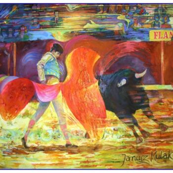 Painting titled "matador 2 Spain" by Janusz Mulak, Original Artwork, Oil
