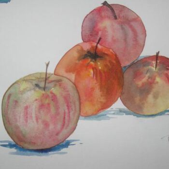 Pintura titulada "Pommes (détail 3)" por Pierre Varési Pierre, Obra de arte original