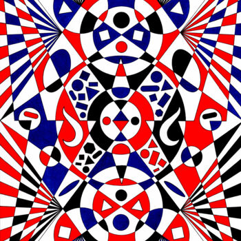 Dessin intitulée "Azulejos" par Steph, Œuvre d'art originale, Stylo gel