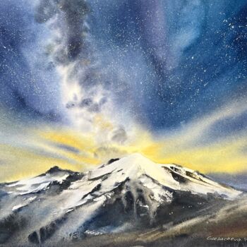 Painting titled "Milky Way #6" by Eugenia Gorbacheva, Original Artwork, Watercolor