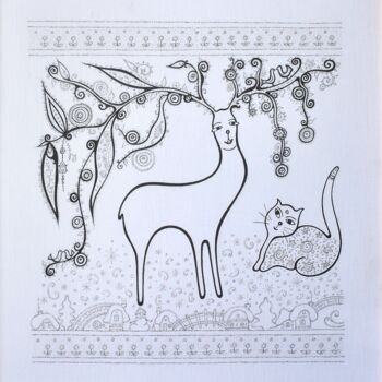 "Small Silver hoof" başlıklı Tablo Viktoria Patrusheva tarafından, Orijinal sanat, Jel kalem