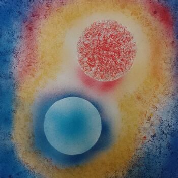 Pintura titulada "Universo Abstrato 2" por Takeshi Tamane, Obra de arte original, Acrílico