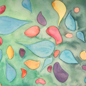 Painting titled "april1" by Susanne Portmann, Original Artwork, Watercolor