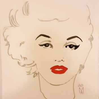 Pittura intitolato "Marilyn" da Angelo Marzullo, Opera d'arte originale, Acrilico