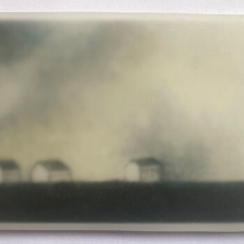 Drawing titled "In the fog 4" by Dorine Knecht, Original Artwork, Pastel Mounted on Other rigid panel