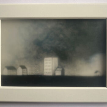 Drawing titled "In the fog 3" by Dorine Knecht, Original Artwork, Pastel Mounted on Other rigid panel
