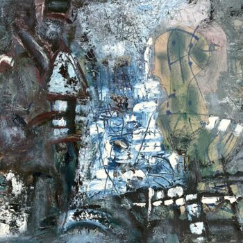 Картина под названием "A quiet conversation" - Stanislav Yushkov, Подлинное произведение искусства, Масло Установлен на Дере…