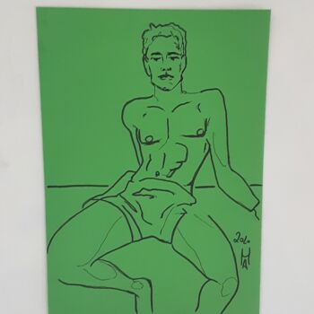 Pittura intitolato "Verde speranza." da Angelo Marzullo, Opera d'arte originale, Pennarello
