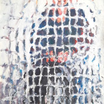 Pintura titulada "Figura nell'attesa" por Paolo Avanzi, Obra de arte original, Acrílico Montado en Bastidor de camilla de ma…