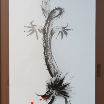 "Drache" başlıklı Tablo Ute Lempp tarafından, Orijinal sanat, Mürekkep