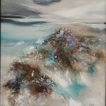 Peinture intitulée "La vague" par Nellisa, Œuvre d'art originale, Acrylique