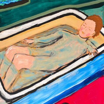 Peinture intitulée "The Bath" par Frédérick Meunier, Œuvre d'art originale, Acrylique