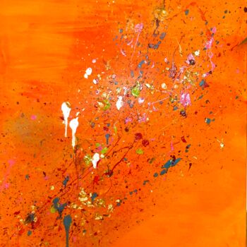 Картина под названием "Burst of Joy" - Sandy Madar, Подлинное произведение искусства, Акрил