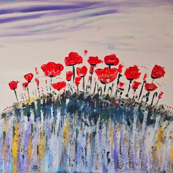 Pintura intitulada "Poppies" por Brigitte Kölli, Obras de arte originais, Acrílico