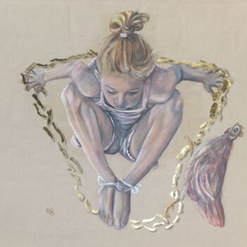 Malerei mit dem Titel "By the dancer" von Mauricias, Original-Kunstwerk, Öl