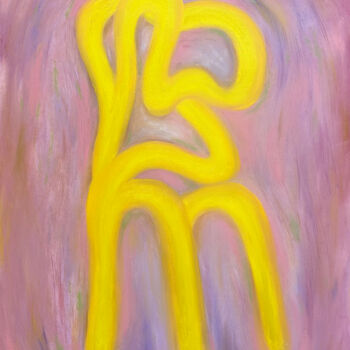 Peinture intitulée "The Yellow Chair." par Yuliya Pochynok (JJ Julia), Œuvre d'art originale, Huile Monté sur Châssis en bois
