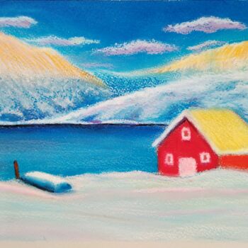 Pittura intitolato "Beautiful Norway" da Adonis Tukhvatshyn, Opera d'arte originale, Pastello