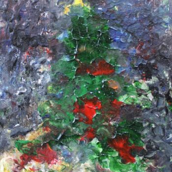 Painting titled "Christmas series -…" by Ziad Dib Jreige, Original Artwork, Acrylic Mounted on Wood Panel