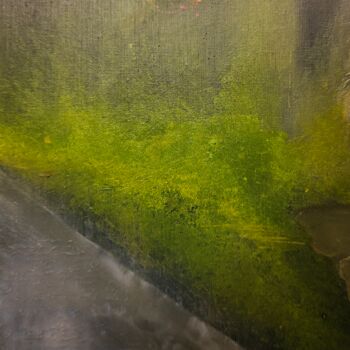 Картина под названием "when all goes green…" - Manoo Tedin, Подлинное произведение искусства, Масло
