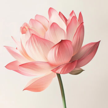Digital Arts titled "Pink Flower" by Bilge Paksoylu, Original Artwork, AI generated image