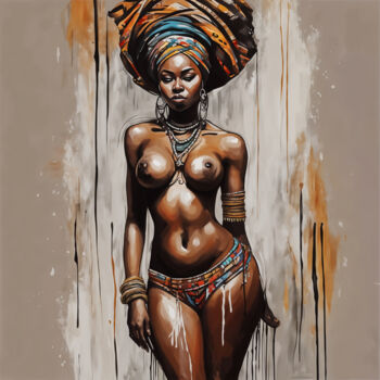 Pintura titulada "African Essence" por Paisley Marten, Obra de arte original, Acrílico