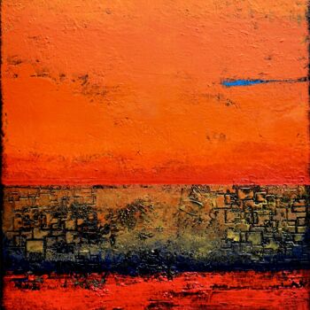 Pintura titulada "Red, orange and blue" por Hanneke Pereboom, Obra de arte original, Acrílico Montado en Bastidor de camilla…