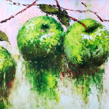 Peinture intitulée "apples" par Svetlana Dushina, Œuvre d'art originale, Huile