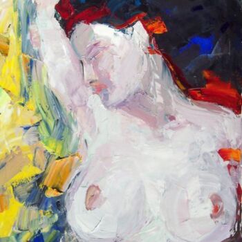 Peinture intitulée "Sleeping Girl" par Sergej Jakovlev, Œuvre d'art originale