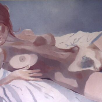 Pittura intitolato "Nude 02" da Vani Ghougassian, Opera d'arte originale