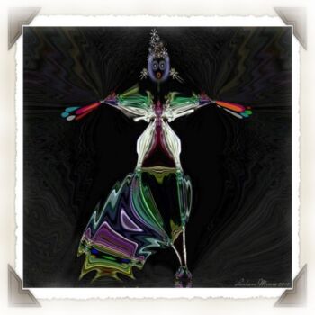 Digitale Kunst mit dem Titel "La dame au caraco." von Mimia Lichani, Original-Kunstwerk