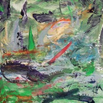 Painting titled "green-regatta.jpg" by Sergej Jakovlev, Original Artwork