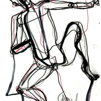 Disegno intitolato "14-aout-2013 ENCORE…" da Dov Melloul, Opera d'arte originale