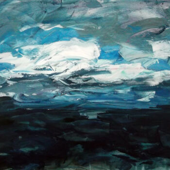 Painting titled "clouds-150x130-2013…" by Sergej Jakovlev, Original Artwork