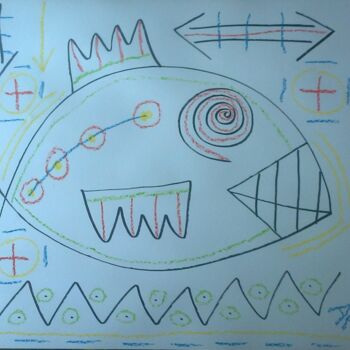 Dessin intitulée "poisson13.jpg" par Andy Pilgrimm, Œuvre d'art originale, Autre