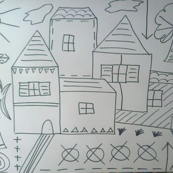 Drawing titled "maisons12.jpg" by Andy Pilgrimm, Original Artwork, Other