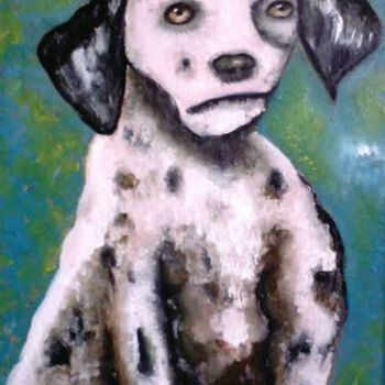 Pittura intitolato "cane-in-posa.jpg" da Antonio Cariola, Opera d'arte originale