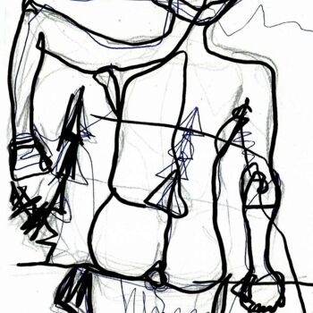 Drawing titled "4 JANVIER 2015" UNE…" by Dov Melloul, Original Artwork, Other