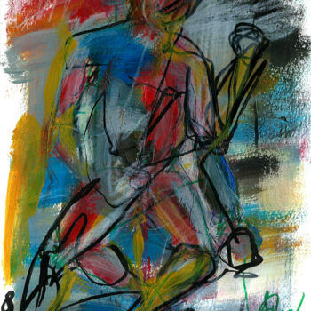 Drawing titled "2 MARS 2015 " UN PE…" by Dov Melloul, Original Artwork, Other