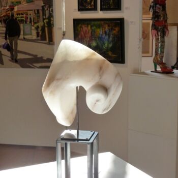Sculpture titled "SEMICROMA" by Dominique Ferrandon-Lamy, Original Artwork, Stone