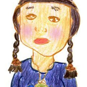 Рисунок под названием "Sandra Grondin, 11…" - Fanie Lefebvre (Multicol'Art), Подлинное произведение искусства